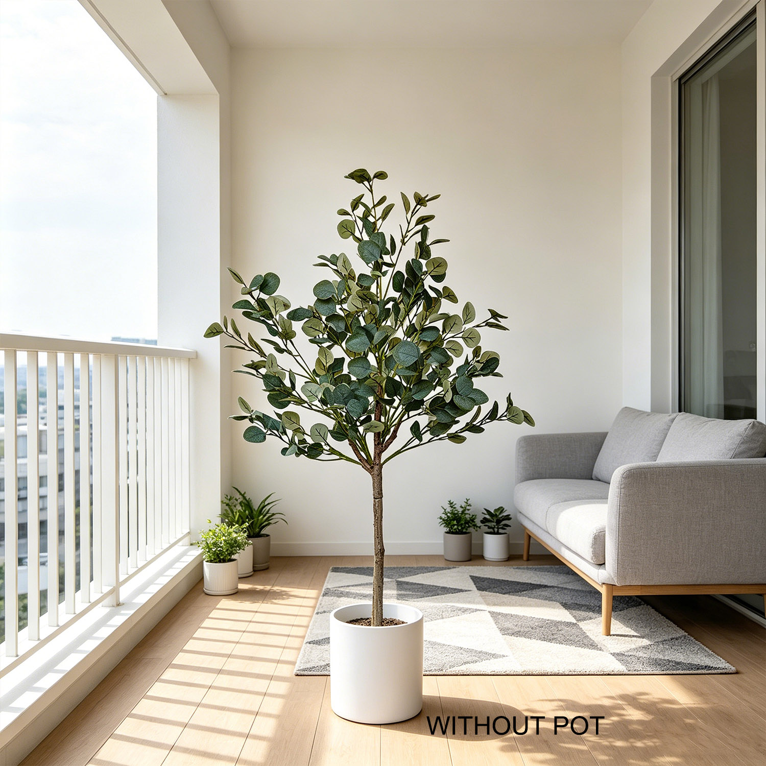140cm Artificial Eucalyptus Pl - Ficus Lyrata Tree ulasan dan harga