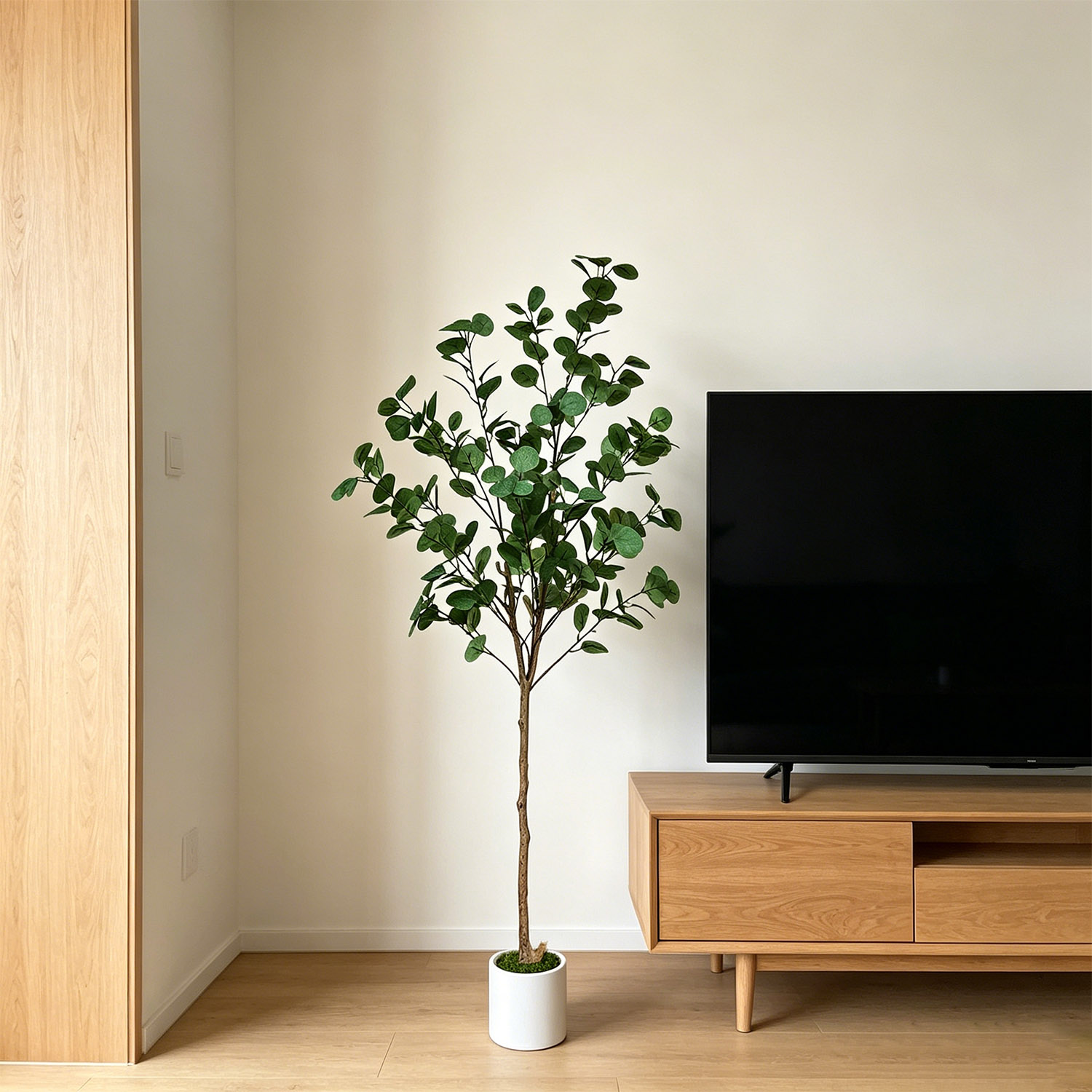 120-155Cm/5.1Ft Artificial Euc - Ficus Lyrata Tree ulasan dan harga